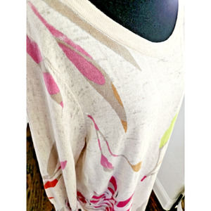 Nic+Zoe Sweater 2XL Womens Rainbow Canopy Vital Boatneck Sweater